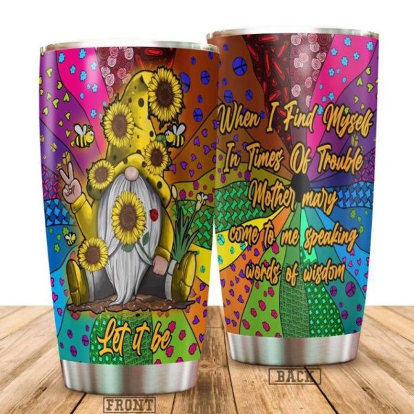 Let It Be Hippie All Over Print  Tumbler